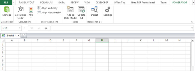 افزونه Power Pivot در Excel 2013